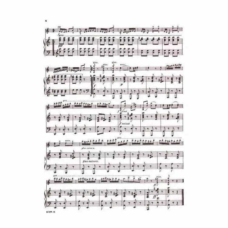 Sarasate Zigeunerweisen Op 20 Noten Violine Klavier