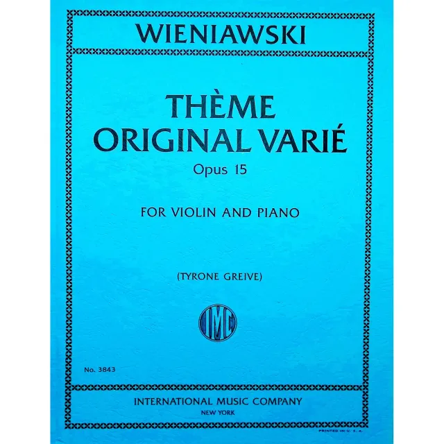 International Wieniawski Thème op.15 Violine Noten