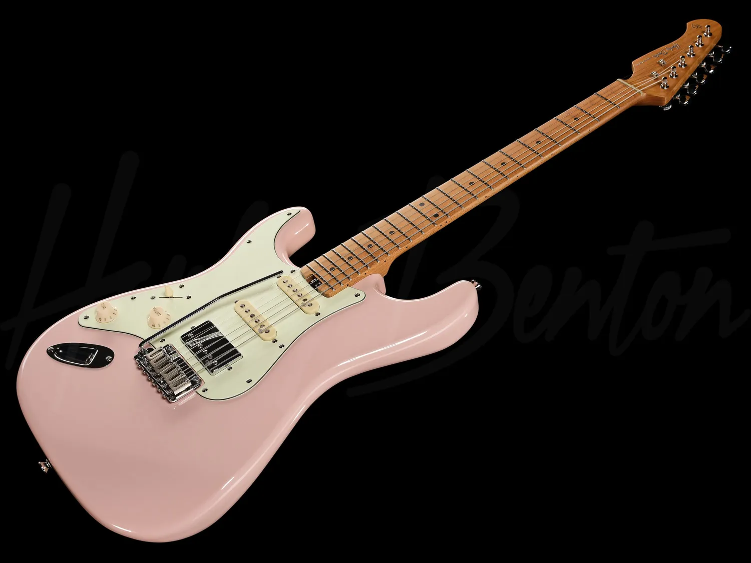 Harley Benton ST-Modern HSS E-Gitarre Links Shell Pink