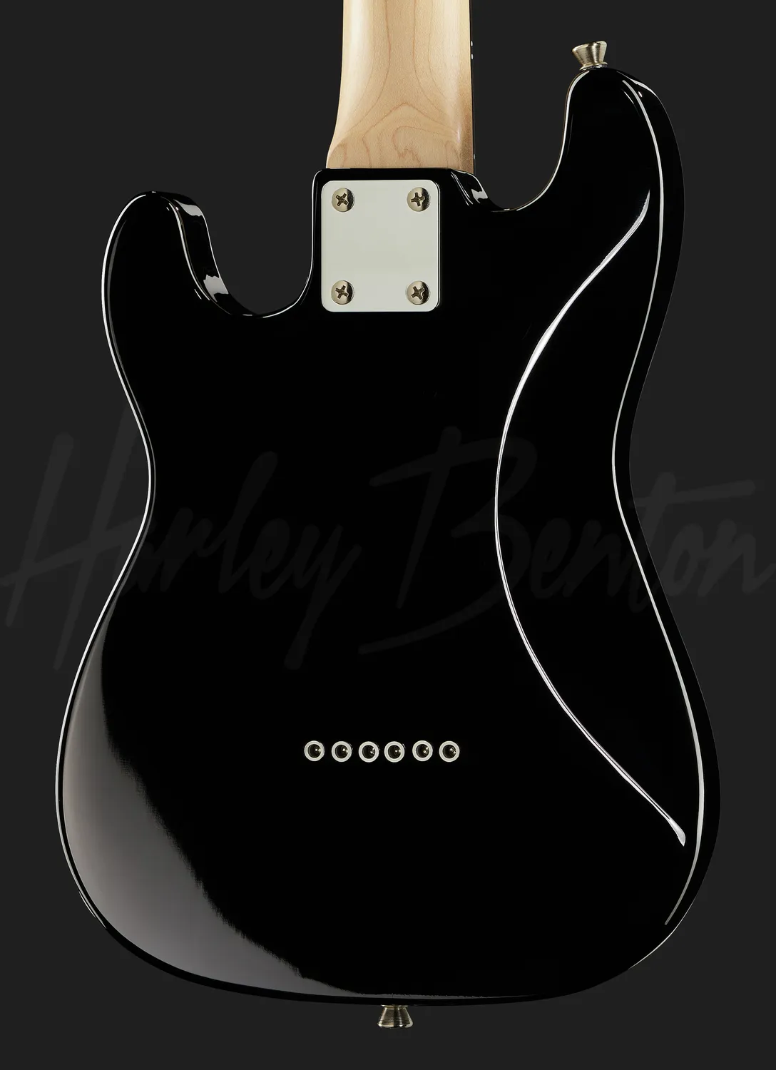 Harley Benton Student ST-Shorty BK E-Gitarre Schwarz Kurzmensur