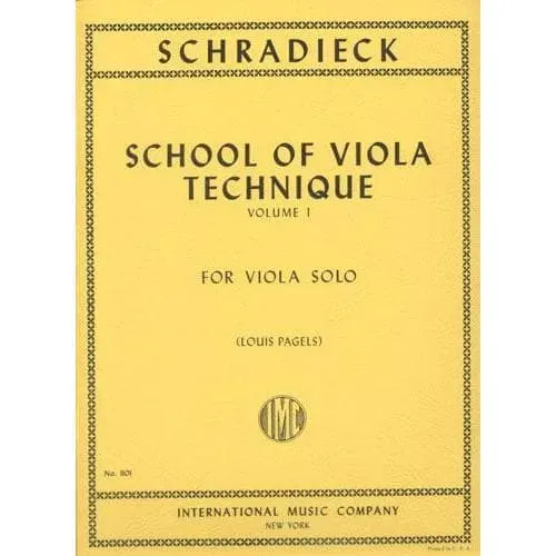 Schradieck Viola Schule Pagels Notenheft International