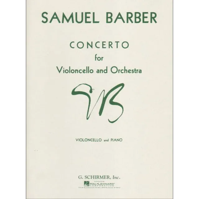 Schirmer Barber Concerto op. 22 Cellonoten Klavierauszug