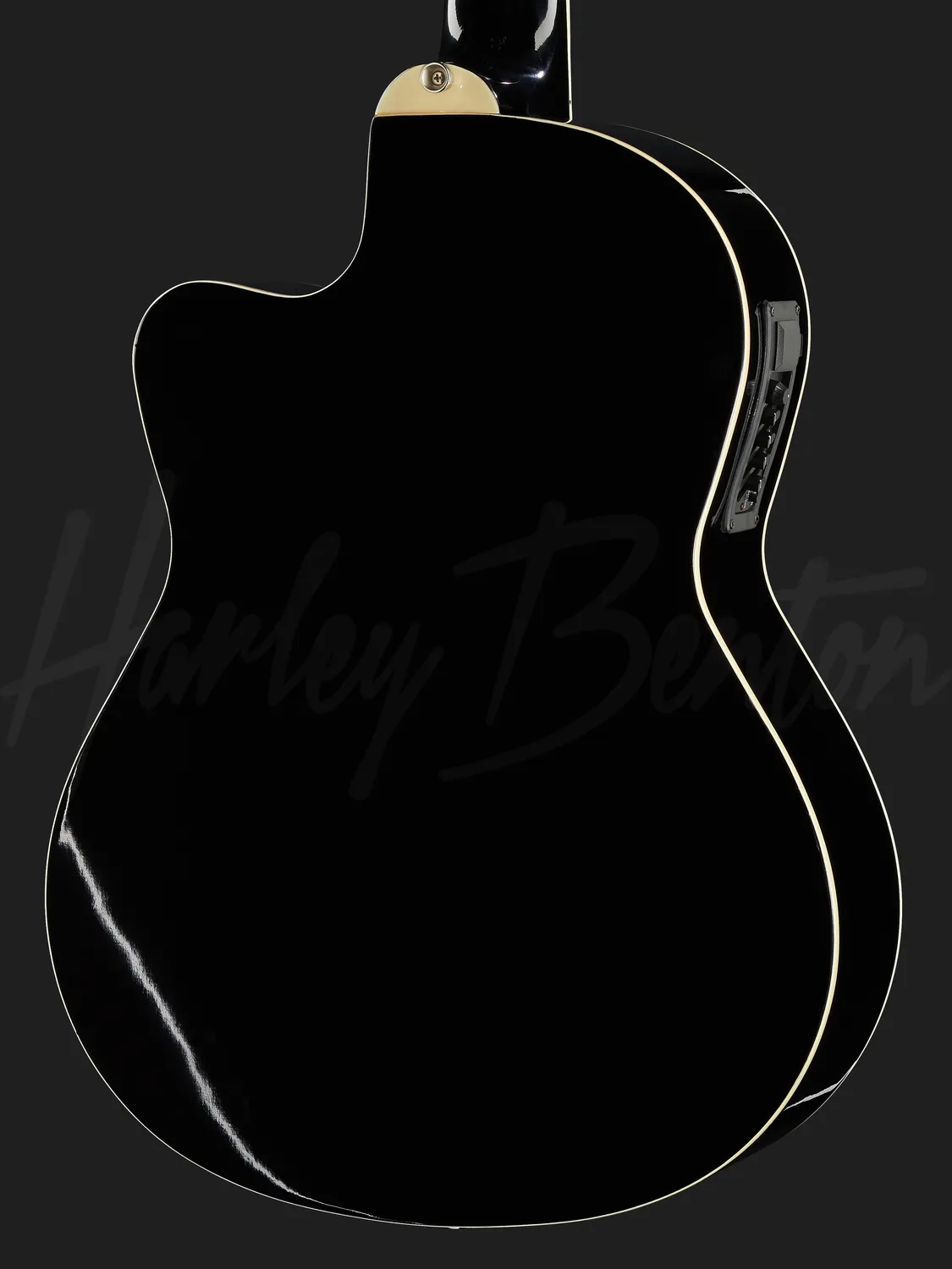 Harley Benton CG200CE-BK Konzertgitarre Schwarz Pickup