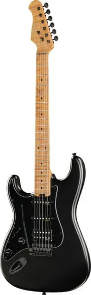 Harley Benton Deluxe ST-Modern Plus MN HSS LH SBK E-Gitarre links schwarz