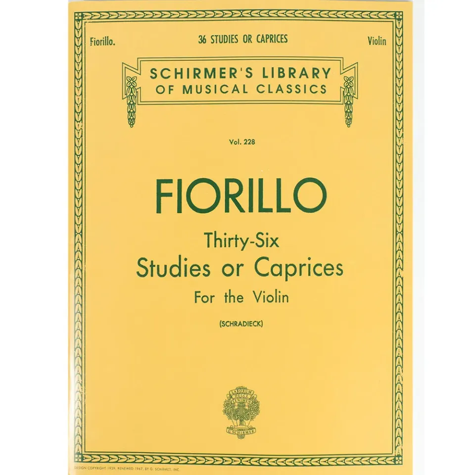Fiorillo 36 Etüden Violin-Noten Schradieck G Schirmer