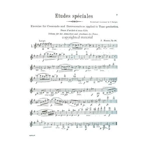 Carl Fischer Mazas 75 Etüden Op.36 Violinnoten Heft 1