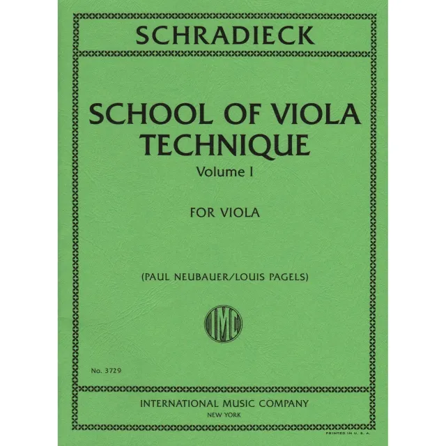 Schradieck Schule Viola Technik Band 1 Bratschennoten Etüden
