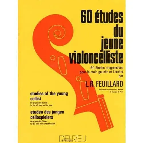 Feuillard 60 Etudes Young Cellist Cellonoten Delrieu