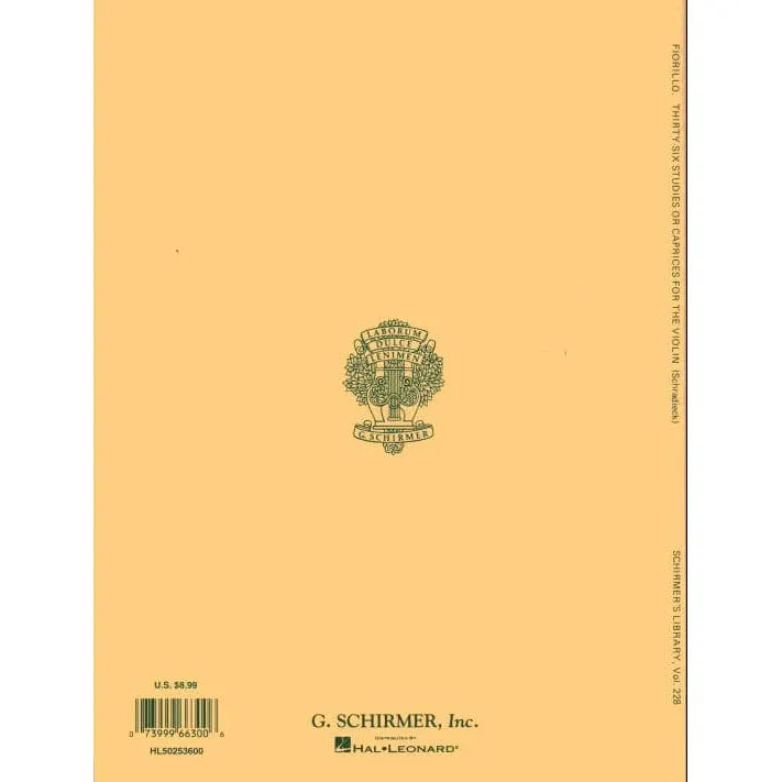 Fiorillo 36 Etüden Violin-Noten Schradieck G Schirmer