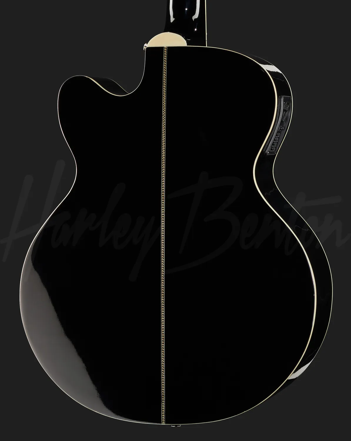 Harley Benton Custom B-30 Akustikbass Schwarz mit EQ
