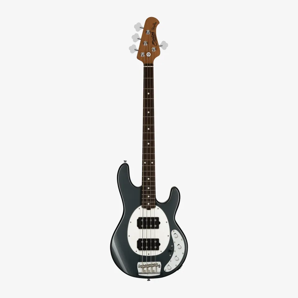 Sterling StingRay RAY34 HH E-Bass Charcoal Frost aktiv