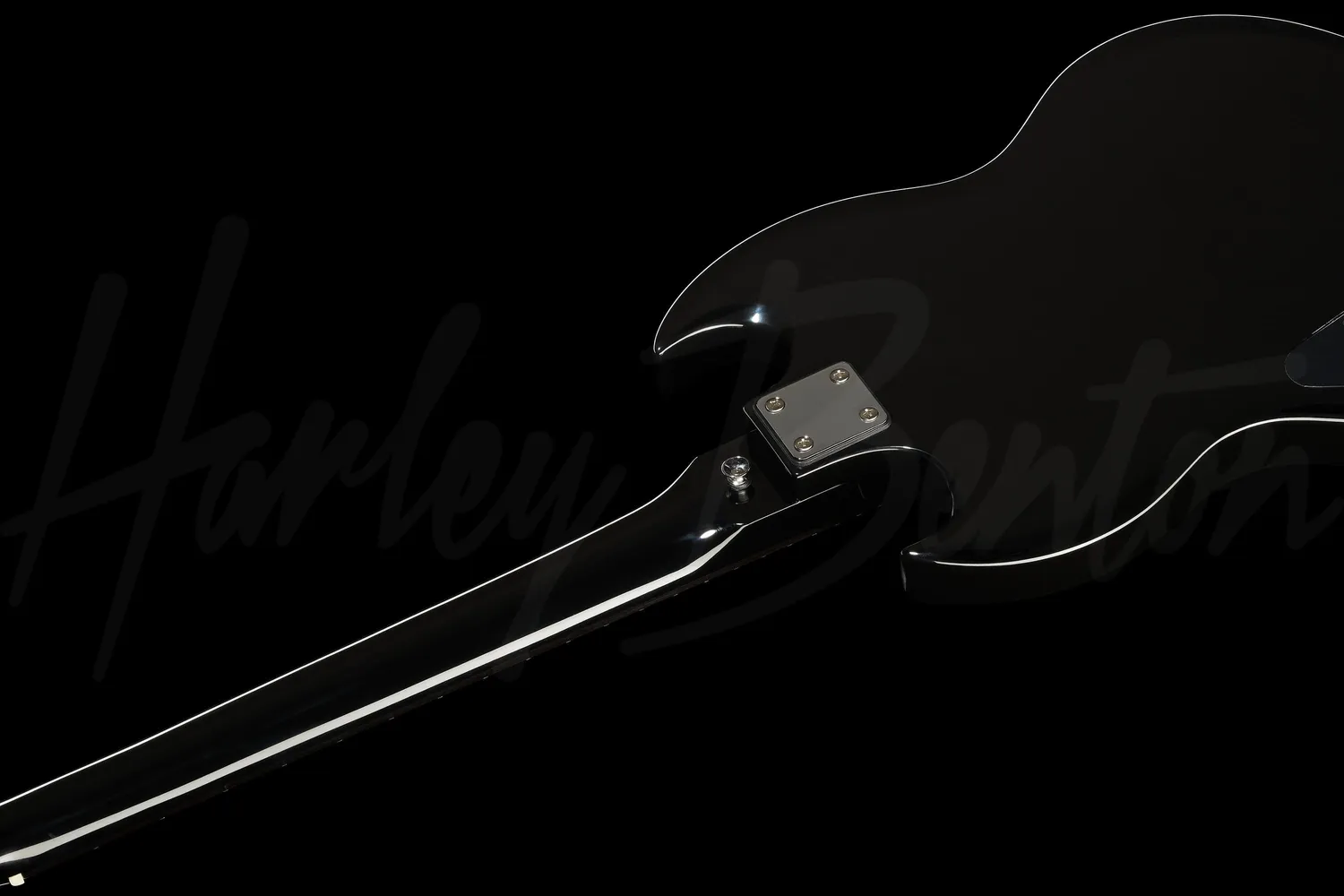 Harley Benton Vintage DC-200 BK E-Gitarre Schwarz Double-Cut