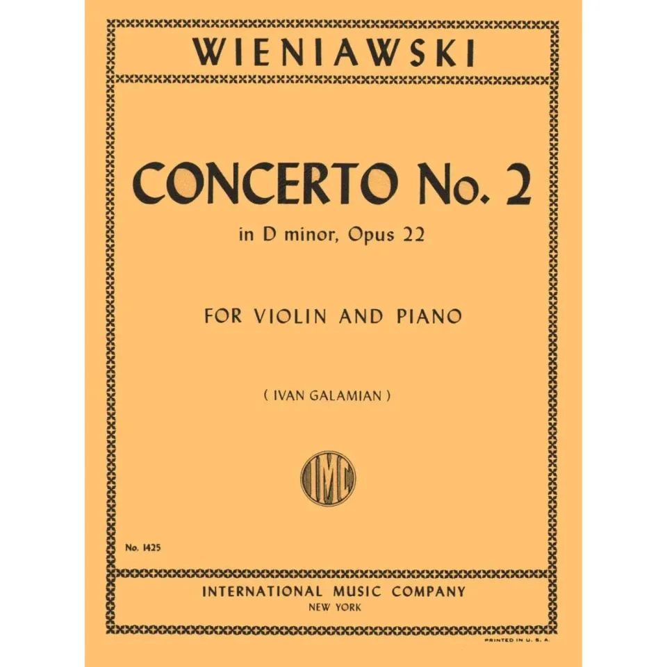 Wieniawski Konzert Nr. 2 d-Moll Violine Noten Galamian
