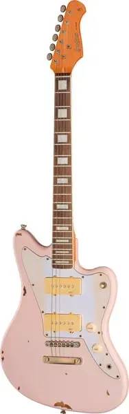 Harley Benton JA-60LA SP E-Gitarre Shell Pink Aged