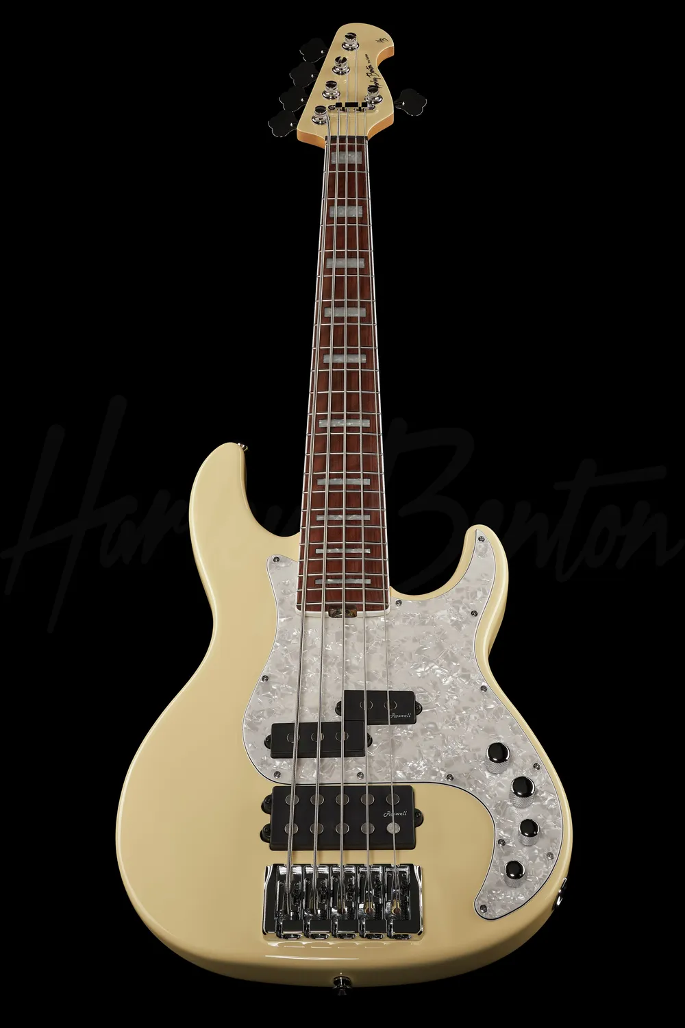 Harley Benton Pro MP-5EB E-Bass 5-saitig Crème Aktiv
