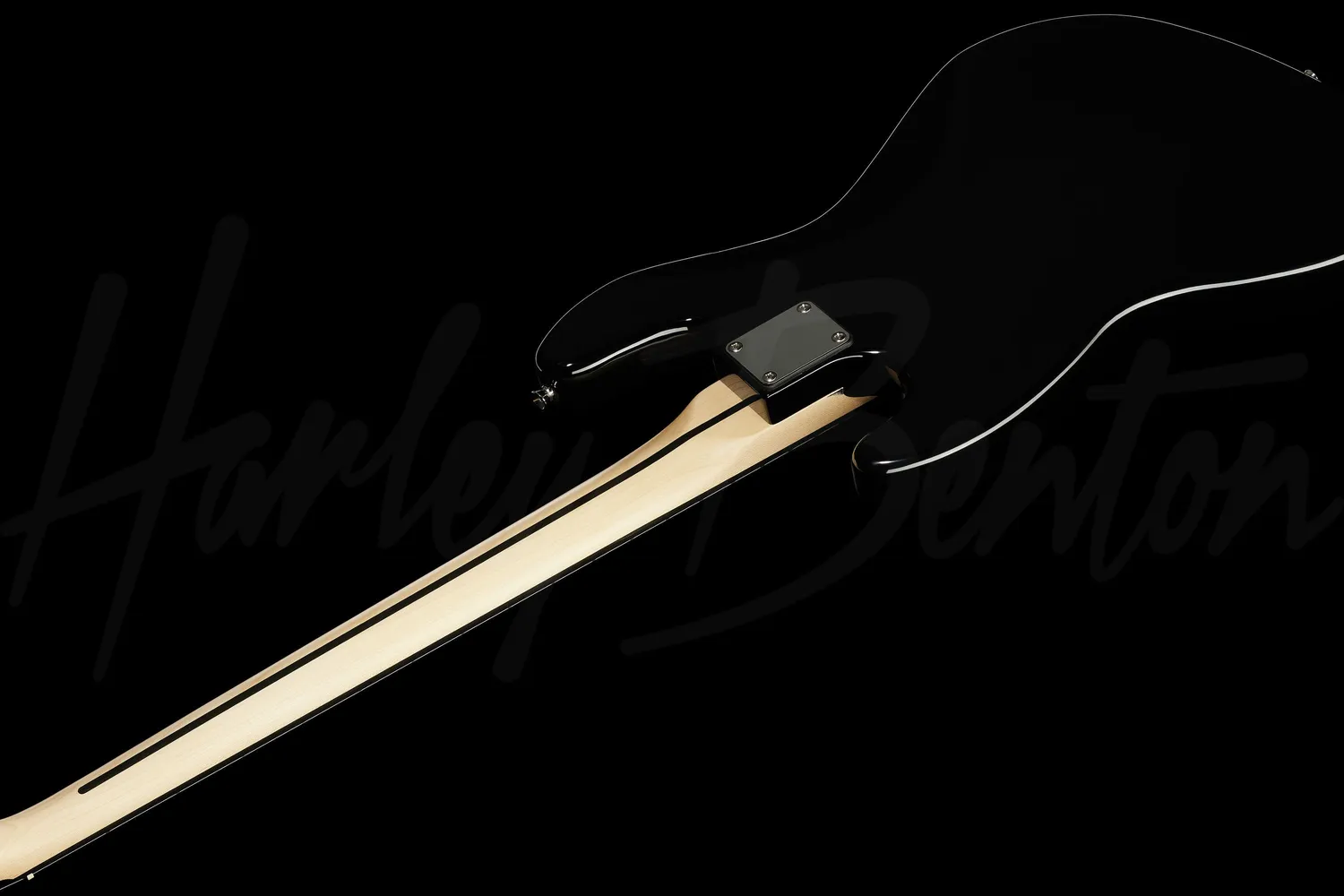 Harley Benton Vintage JB-75MN E-Bass Schwarz Esche