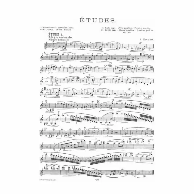 Peters Kreutzer 42 Studien Violine Noten Herrmann