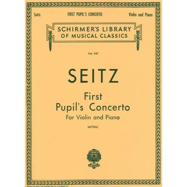 Schirmer Seitz Schülerkonzert Nr 1 D-Dur op 7 Violine