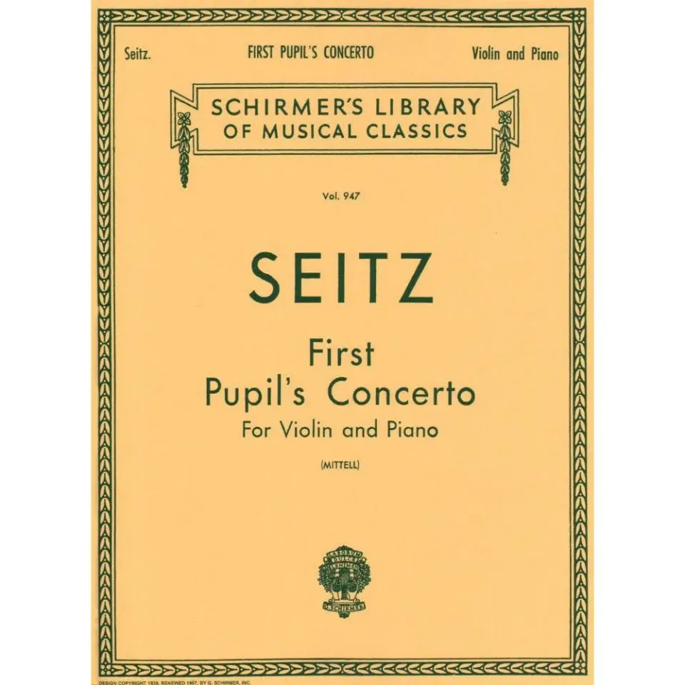 Schirmer Seitz Schülerkonzert Nr 1 D-Dur op 7 Violine
