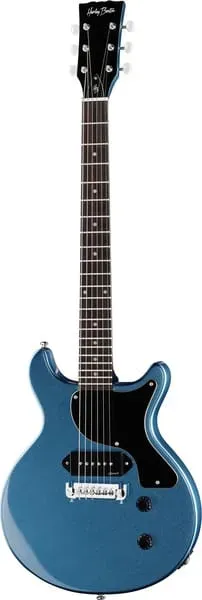 Harley Benton Vintage DC-Junior E-Gitarre Pelham Blue P90