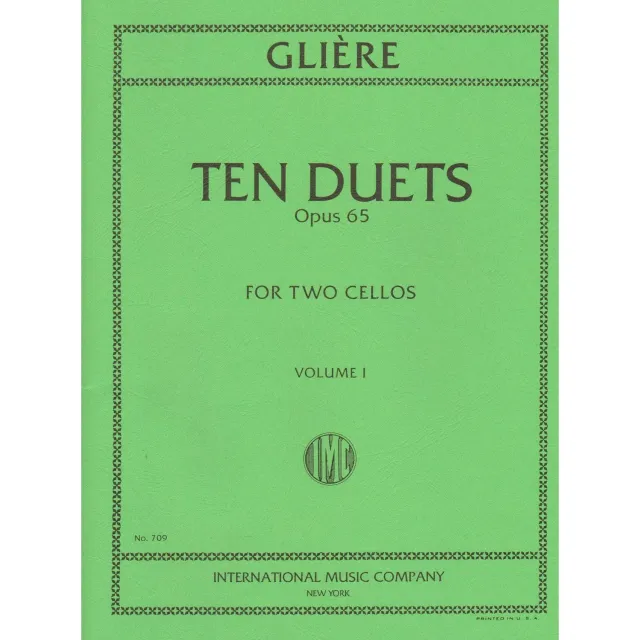Glière Ten Duets Op.53 Vol.1 Cellonoten 2 Celli