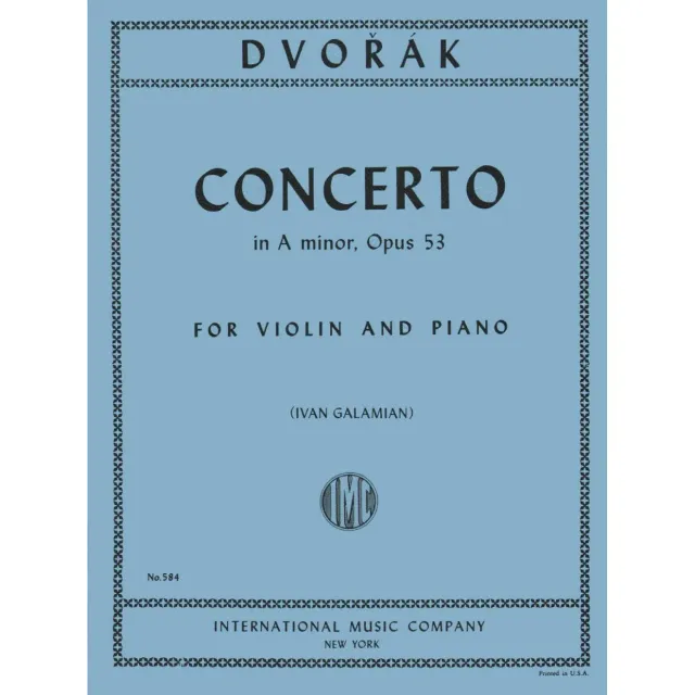 Dvorak Konzert a-moll Op.53 Violinenoten Klavier Galamian