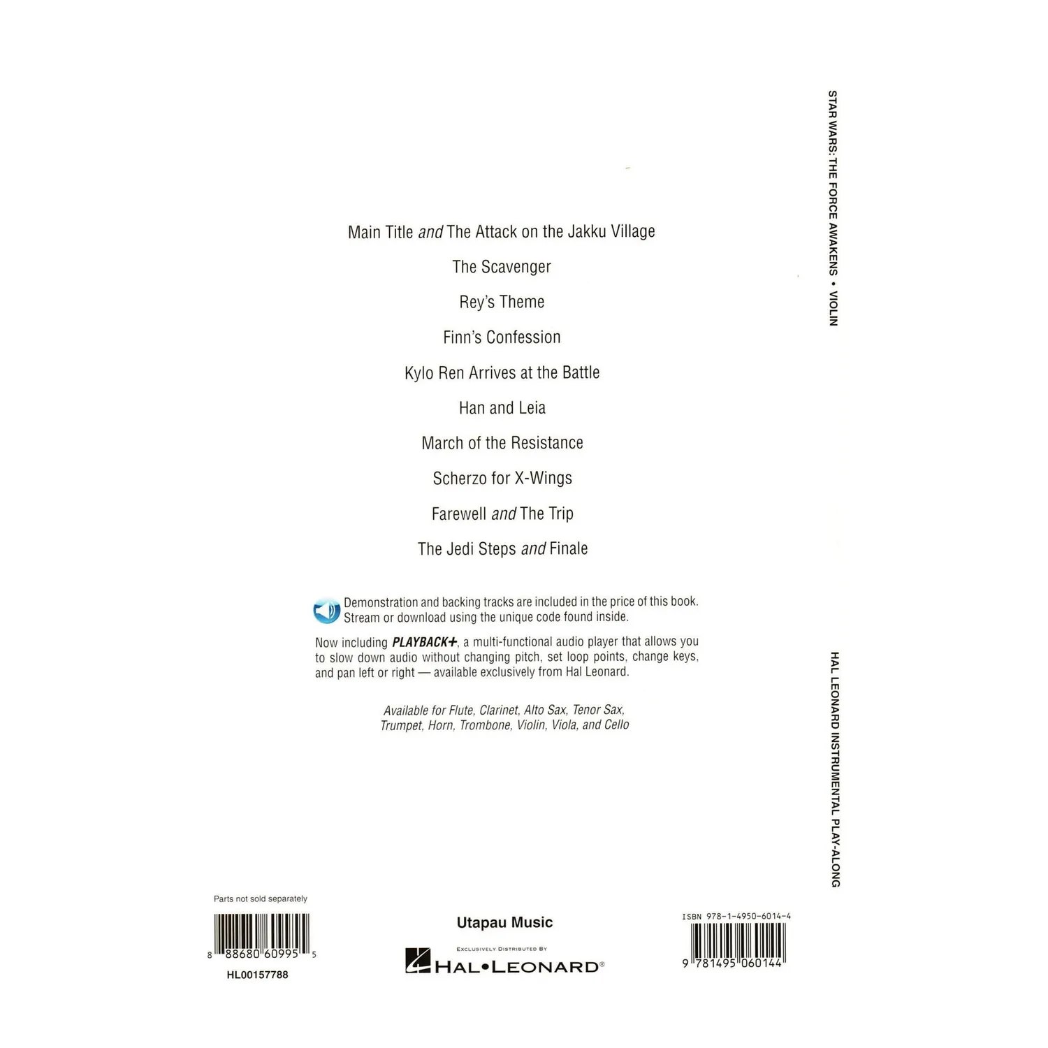 Hal Leonard Star Wars The Force Awakens Noten für Violine mit Audio