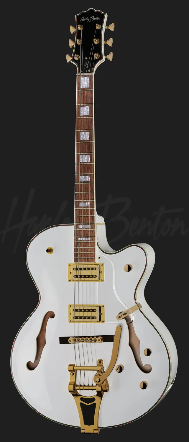 Harley Benton Vintage Big Tone Trem E-Gitarre Vintage White