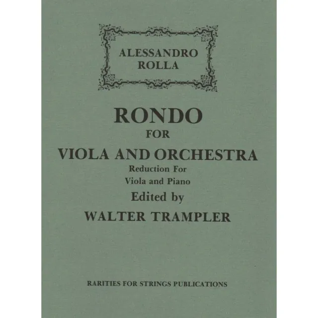 Rarities Rolla Rondo Bratschennoten Viola Klavier Trampler