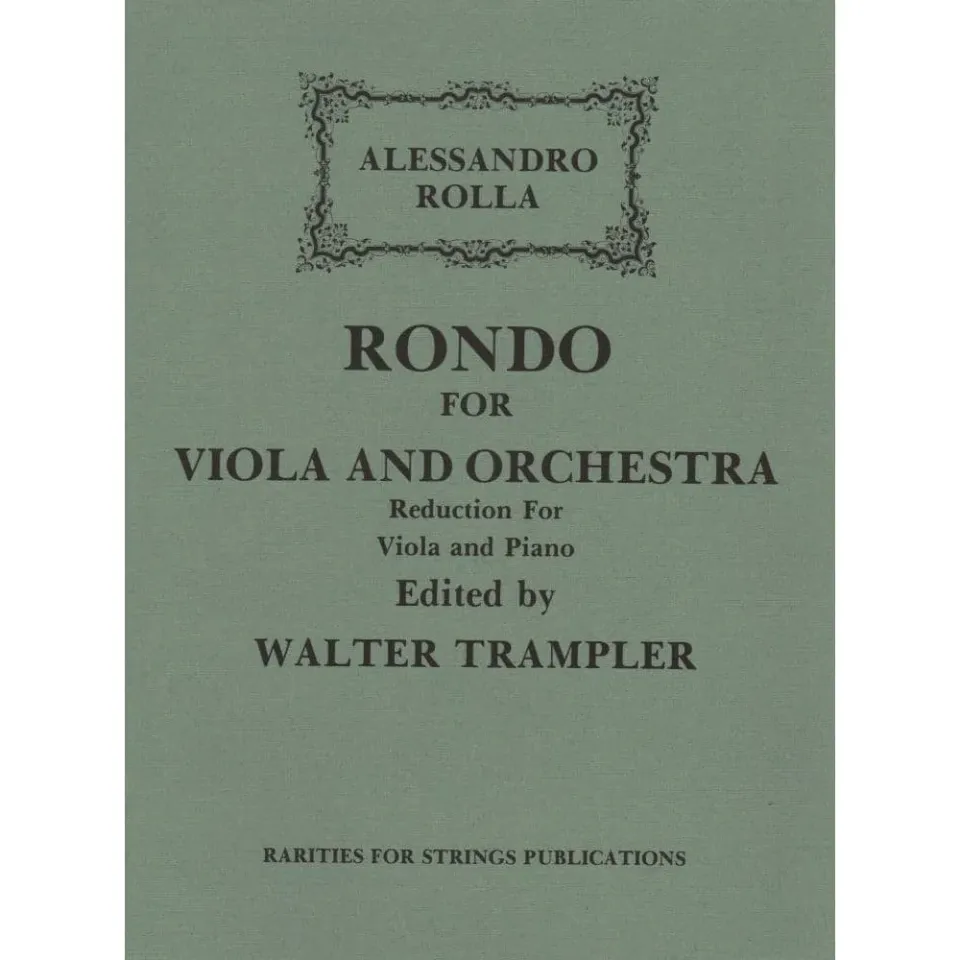 Rarities Rolla Rondo Bratschennoten Viola Klavier Trampler