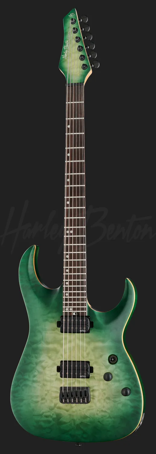 Harley Benton Amarok-BT EGNT E-Gitarre Bariton Quilted Burst