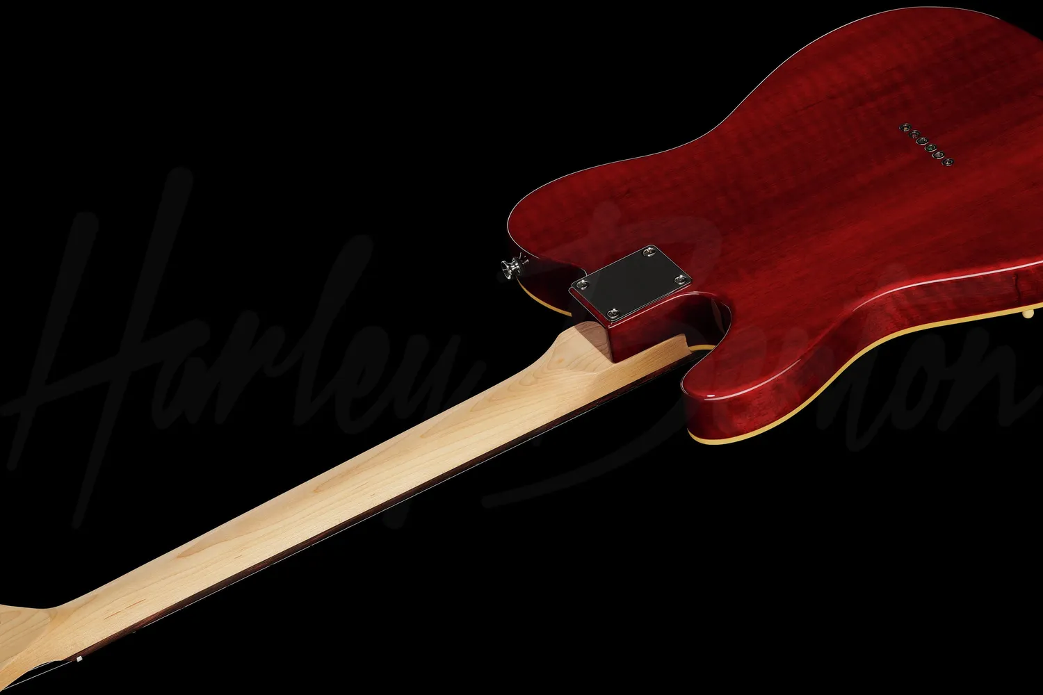 Harley Benton Classic Series TE-90QM E-Gitarre Trans Red P90