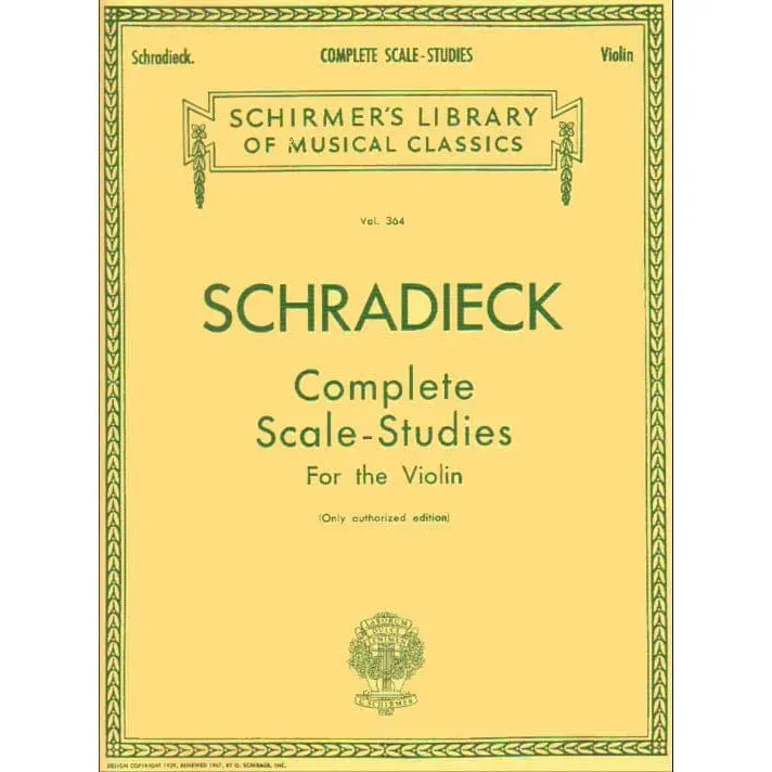 G. Schirmer Schradieck Scale Studies Violine Noten Technik