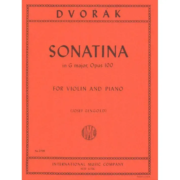 Shar Music Dvorak Sonatina G-Dur Op 100 Geigennoten