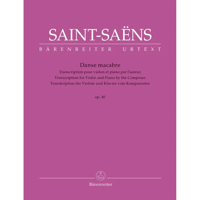 Bärenreiter Saint-Saëns Danse macabre Op.40 Noten Violine Klavier