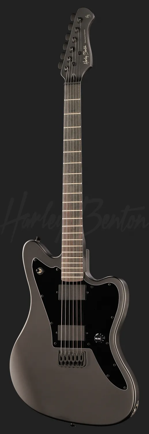 Harley Benton Classic JA-20HH E-Gitarre Active Schwarz matt