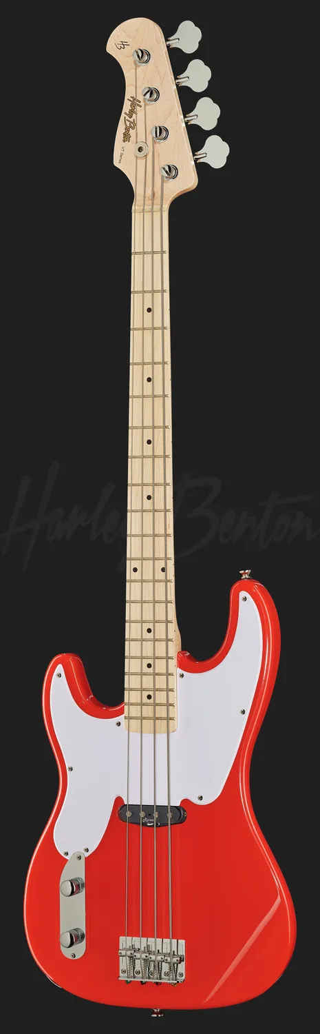 Harley Benton PB-50 E-Bass Linkshänder Fiesta Red