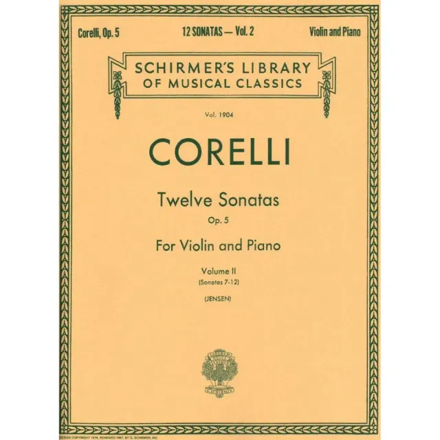 Schirmer Corelli 12 Sonaten Op.5 Bd.2 Violine Noten