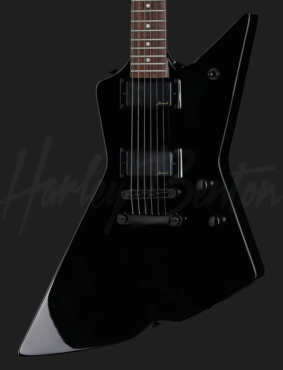 Harley Benton EX-84 Modern E-Gitarre Black