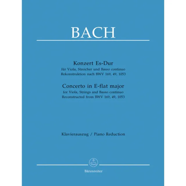 Bärenreiter Bach Konzert Es-Dur Noten Viola Klavier Urtext