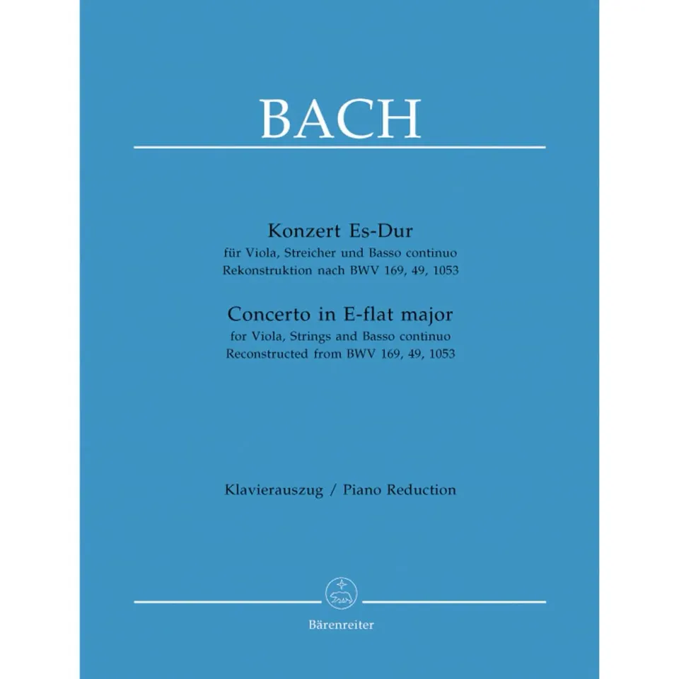 Bärenreiter Bach Konzert Es-Dur Noten Viola Klavier Urtext