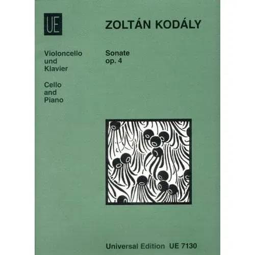 Kodály Sonata Op 4 Noten Cello Klavier