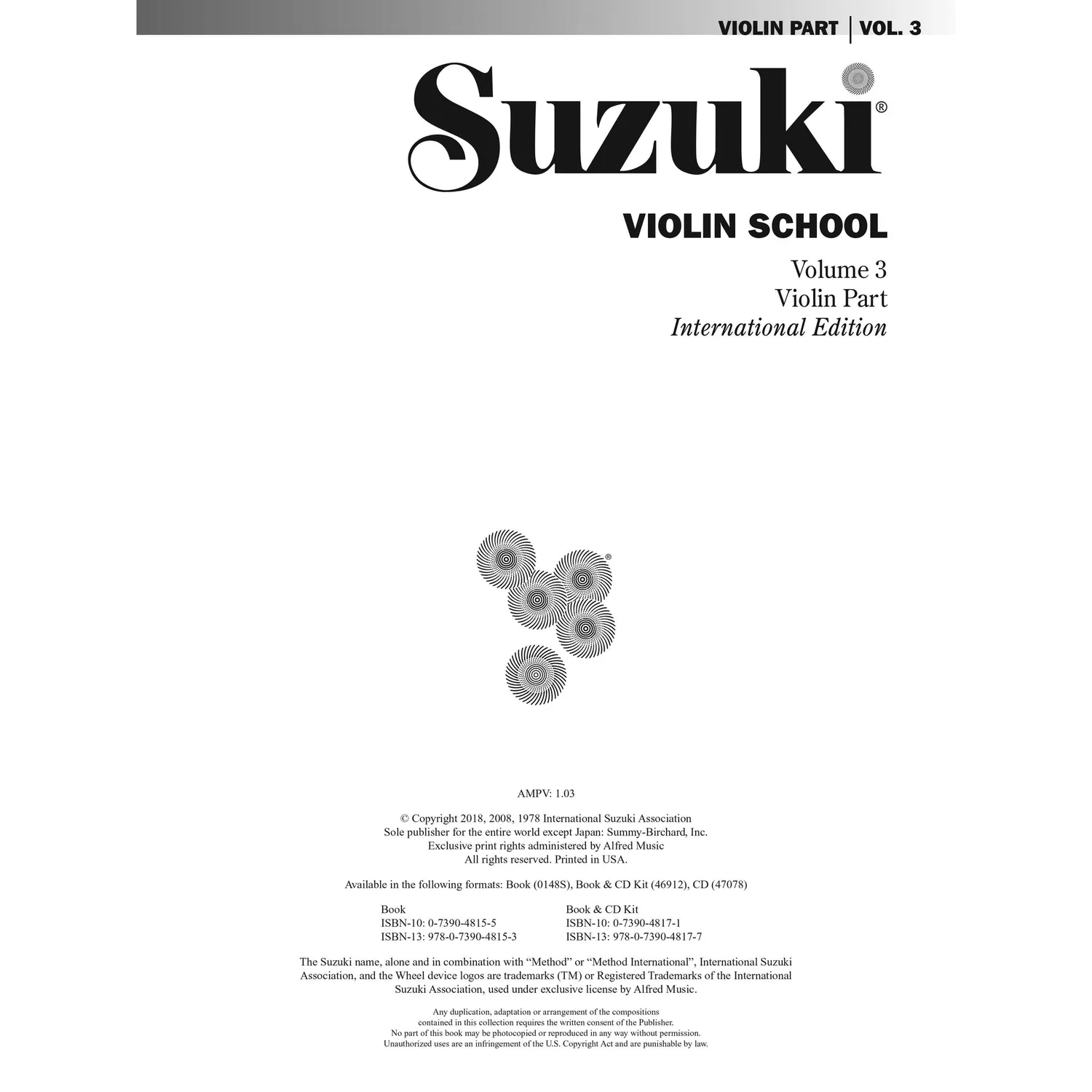 Suzuki Violin School Vol.3 Violinschule mit CD Hahn