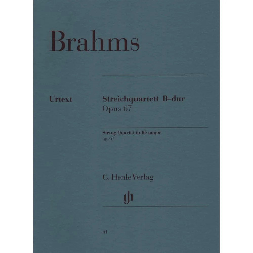 Brahms Streichquartett B-dur Op 67 Noten Henle Urtext