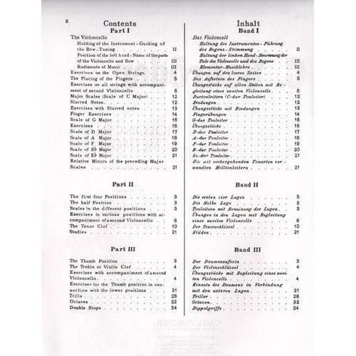 Shar Music Schroeder Violoncello Method Vol. 3 Celloschule