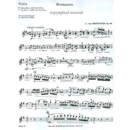 Carl Fischer Two Romances Op 40 50 Noten Violine Klavier