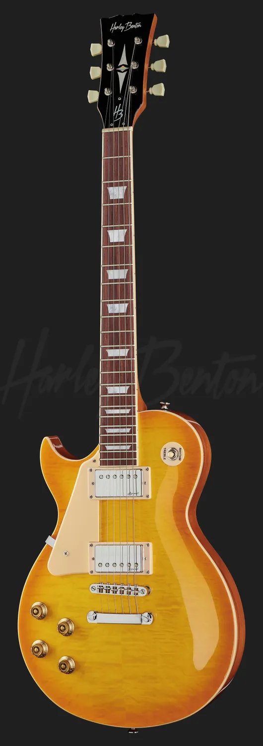 Harley Benton SC-450Plus LH E-Gitarre Lemon Drop aktiv