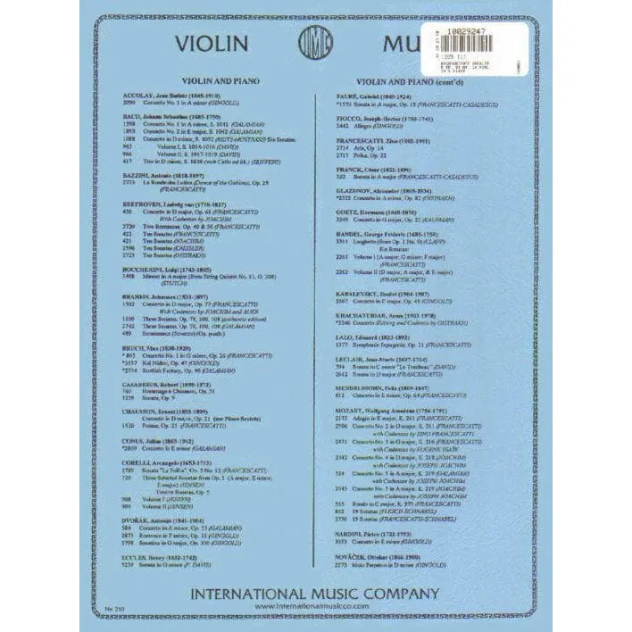 International Rachmaninoff Vocalise op.34 Nr.14 Noten Violine