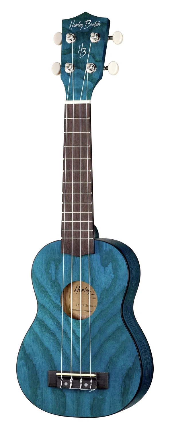 Harley Benton Standard UK-12 Stain Ash Blue Sopran-Ukulele