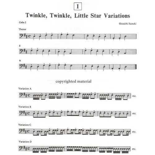 Suzuki Ensembles for Cello Vol. 1 Cellonoten Ensemble